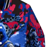 customized smu mustangs skull horde blue varsity jacket best selling