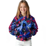 customized smu mustangs skull horde blue varsity jacket best selling