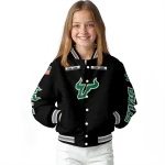 customized south florida bulls american flag skull black varsity jacket best selling