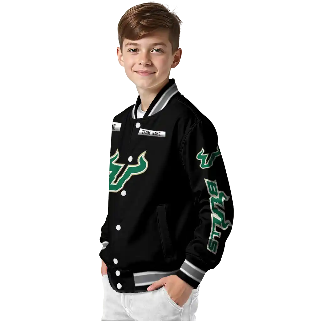customized south florida bulls american flag skull black varsity jacket trendy customized south florida bulls american flag skull black varsity jacket trendy