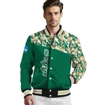 customized south florida bulls camouflage splash green varsity jacket best selling