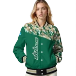 customized south florida bulls camouflage splash green varsity jacket best selling