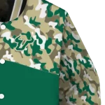 customized south florida bulls camouflage splash green varsity jacket best selling