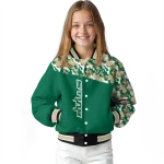 customized south florida bulls camouflage splash green varsity jacket best selling