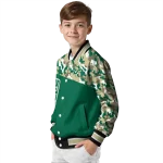 customized south florida bulls camouflage splash green varsity jacket best selling