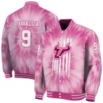 customized south florida bulls pink tie dye pink varsity jacket best selling