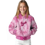 customized south florida bulls pink tie dye pink varsity jacket best selling
