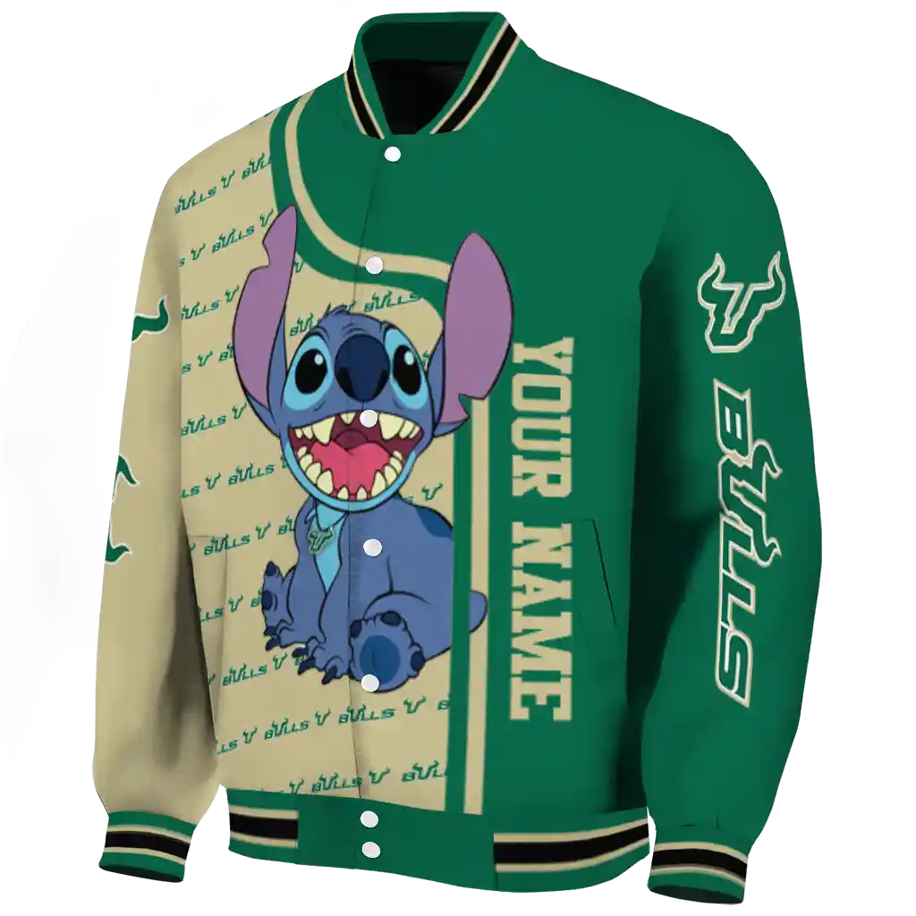 customized south florida bulls stitch laughing green varsity jacket best selling customized south florida bulls stitch laughing green varsity jacket best selling