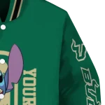 customized south florida bulls stitch laughing green varsity jacket best selling