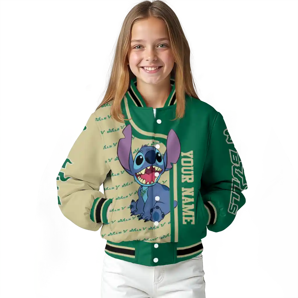 customized south florida bulls stitch laughing green varsity jacket top rated customized south florida bulls stitch laughing green varsity jacket top rated