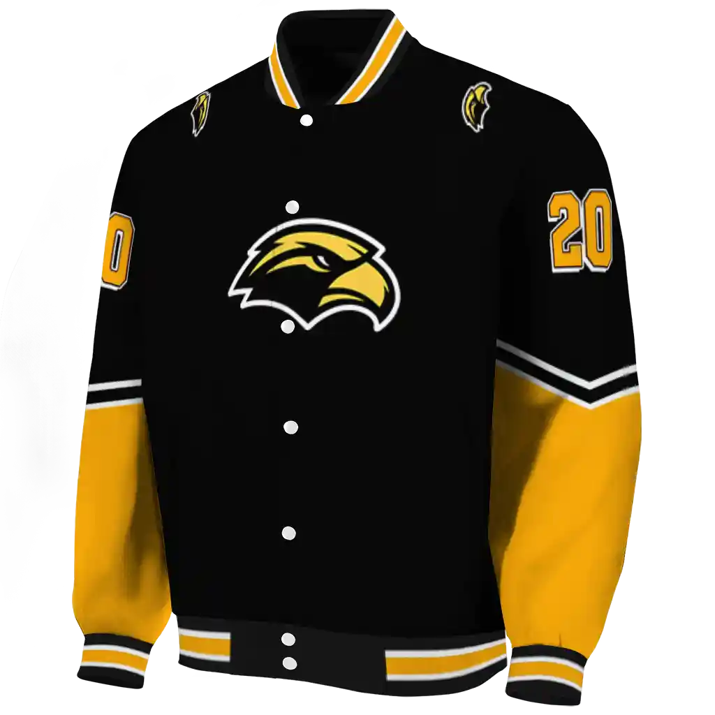 customized southern miss golden eagles chevron style black varsity jacket best selling customized southern miss golden eagles chevron style black varsity jacket best selling