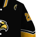 customized southern miss golden eagles chevron style black varsity jacket best selling