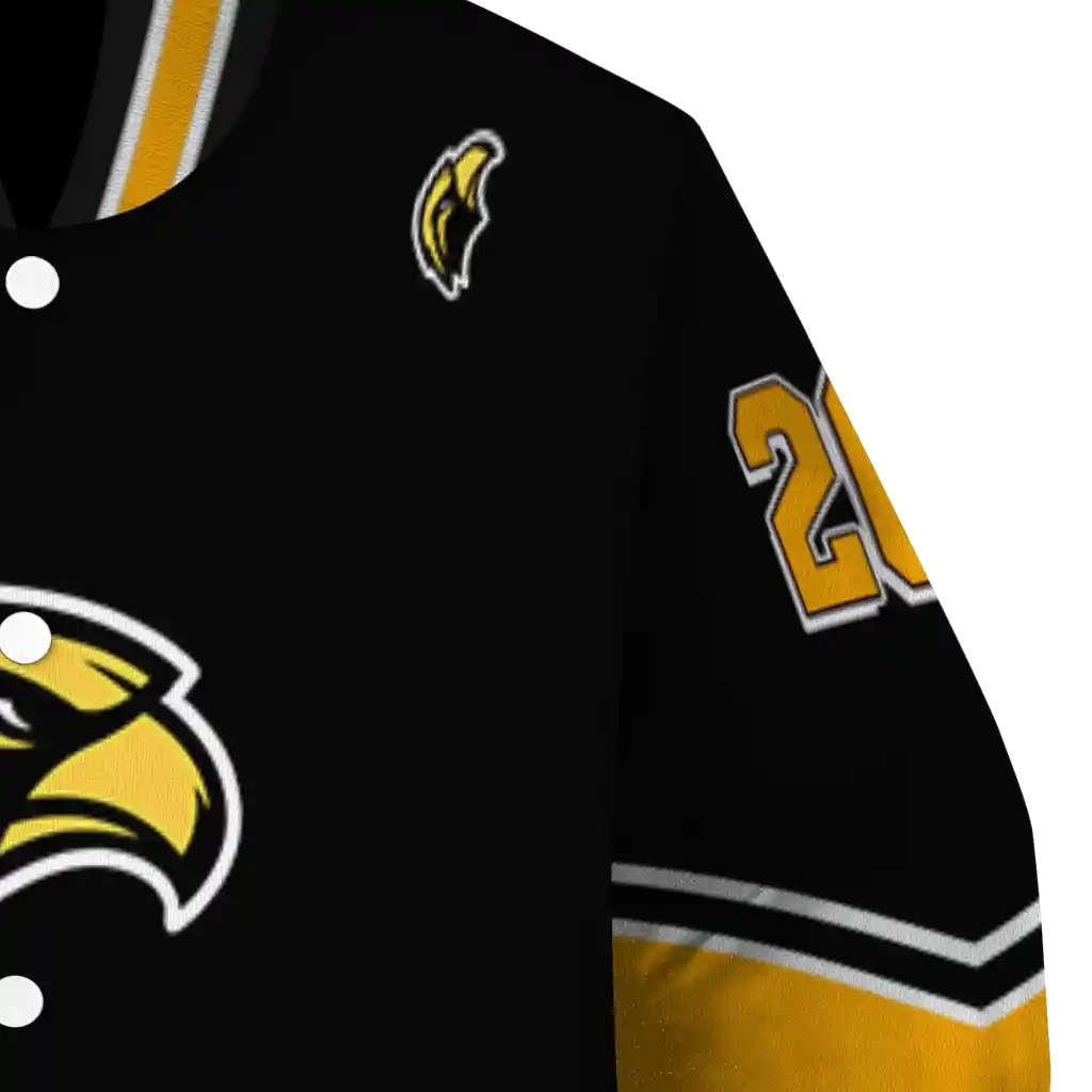 customized southern miss golden eagles chevron style black varsity jacket premium grade customized southern miss golden eagles chevron style black varsity jacket premium grade