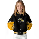 customized southern miss golden eagles chevron style black varsity jacket best selling
