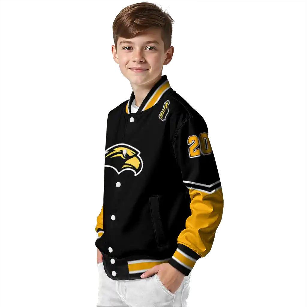 customized southern miss golden eagles chevron style black varsity jacket trendy customized southern miss golden eagles chevron style black varsity jacket trendy