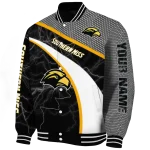 customized southern miss golden eagles electric flash black varsity jacket best selling