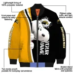 customized southern miss golden eagles snoopy head black bomber jacket best selling
