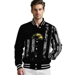 customized southern miss golden eagles star stripes black varsity jacket best selling