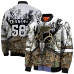 customized st louis blues deer skull camouflage white bomber jacket best selling