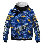 customized st louis blues shark art blue windbreaker jacket best selling