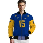 customized st louis blues team patch blue bomber jacket best selling