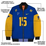customized st louis blues team patch blue bomber jacket best selling