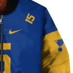 customized st louis blues team patch blue bomber jacket best selling