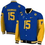 customized st louis blues team patch blue varsity jacket best selling