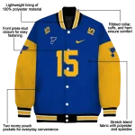 customized st louis blues team patch blue varsity jacket best selling