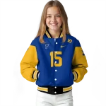 customized st louis blues team patch blue varsity jacket best selling