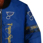 customized st louis blues tribal deer art blue bomber jacket best selling