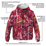 customized st louis cardinals brushstroke pattern red windbreaker jacket best selling