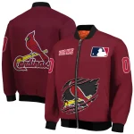 customized st louis cardinals claw gash red bomber jacket best selling