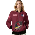 customized st louis cardinals claw gash red bomber jacket best selling