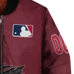 customized st louis cardinals claw gash red bomber jacket best selling