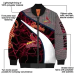 customized st louis cardinals electric flash red bomber jacket best selling