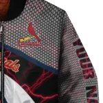 customized st louis cardinals electric flash red bomber jacket best selling