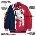 customized st louis cardinals snoopy head red varsity jacket best selling