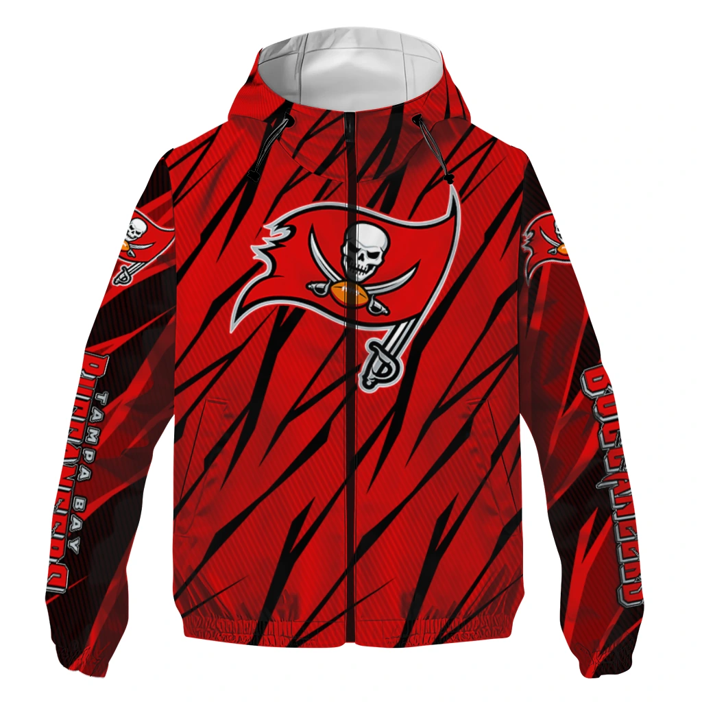 customized tampa bay buccaneers abstract streaks red windbreaker jacket best selling customized tampa bay buccaneers abstract streaks red windbreaker jacket best selling