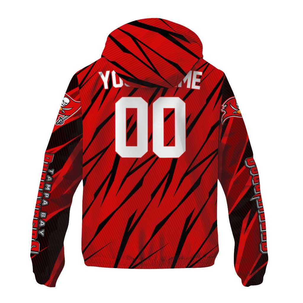 customized tampa bay buccaneers abstract streaks red windbreaker jacket fashion forward customized tampa bay buccaneers abstract streaks red windbreaker jacket fashion forward