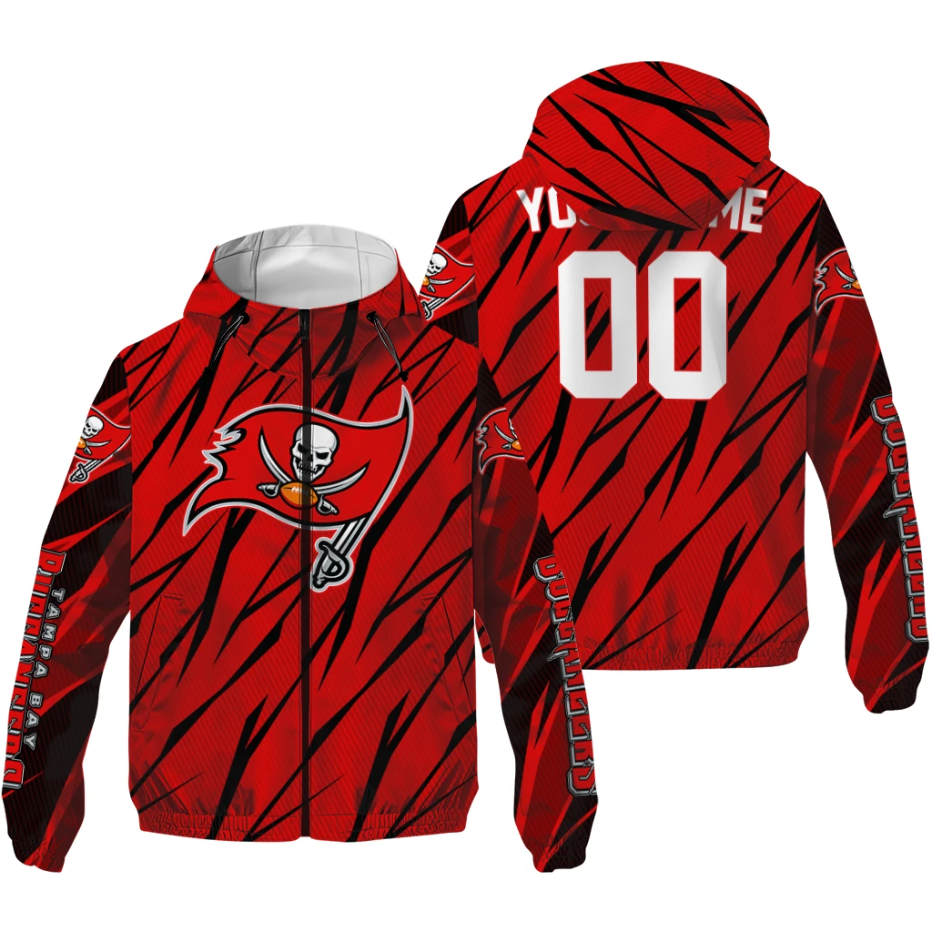customized tampa bay buccaneers abstract streaks red windbreaker jacket high quality customized tampa bay buccaneers abstract streaks red windbreaker jacket high quality