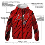 customized tampa bay buccaneers abstract streaks red windbreaker jacket best selling