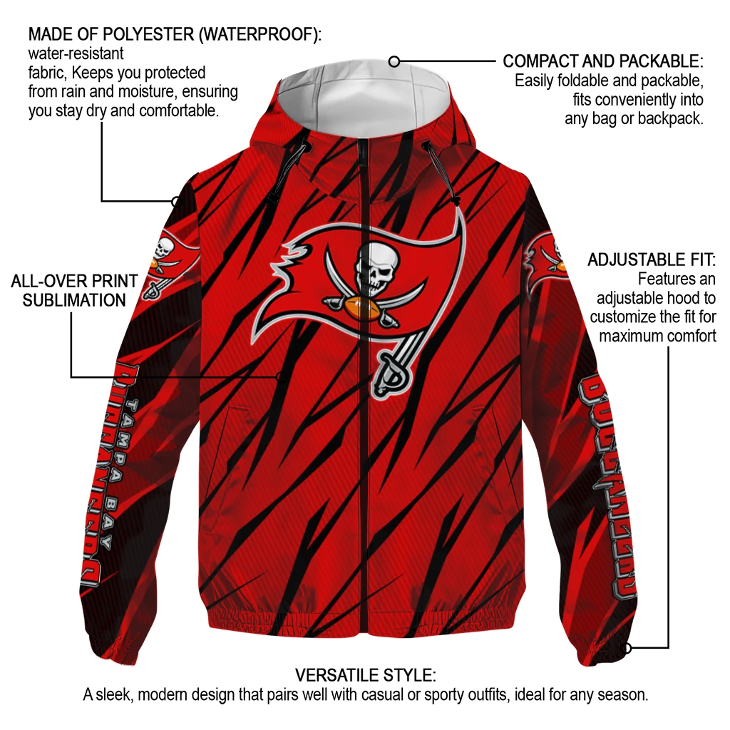 customized tampa bay buccaneers abstract streaks red windbreaker jacket new arrival customized tampa bay buccaneers abstract streaks red windbreaker jacket new arrival