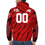 customized tampa bay buccaneers abstract streaks red windbreaker jacket best selling