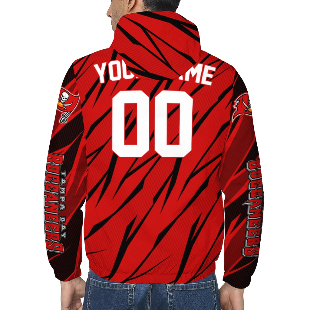 customized tampa bay buccaneers abstract streaks red windbreaker jacket trendy customized tampa bay buccaneers abstract streaks red windbreaker jacket trendy