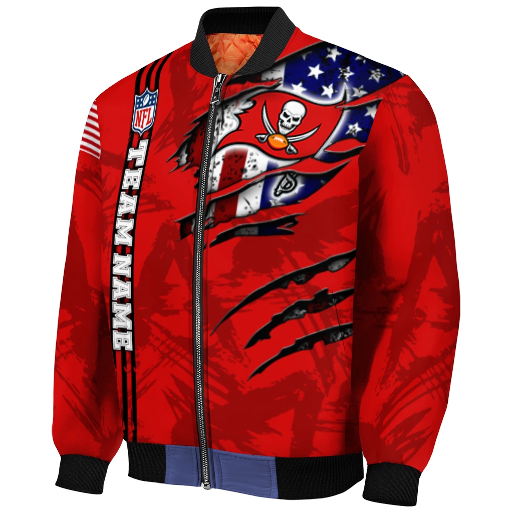 customized tampa bay buccaneers american pride tears red bomber jacket fashion forward customized tampa bay buccaneers american pride tears red bomber jacket fashion forward
