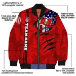 customized tampa bay buccaneers american pride tears red bomber jacket best selling