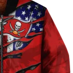 customized tampa bay buccaneers american pride tears red bomber jacket best selling