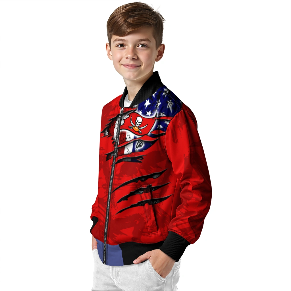 customized tampa bay buccaneers american pride tears red bomber jacket trendy customized tampa bay buccaneers american pride tears red bomber jacket trendy