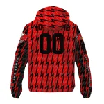 customized tampa bay buccaneers lightning strike grid red windbreaker jacket best selling